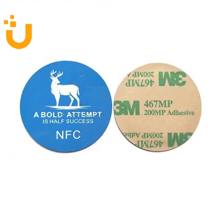 25MM Custom Logo Printing Round PVC NFC Stickers